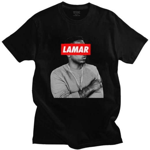Футболка чорна PrintBro Kendrick Lamar графічний принт