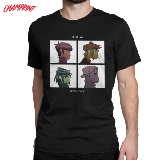Футболка чорна PrintBro Gorillaz Demon Days