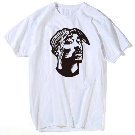 Футболка біла PrintBro Makaveli rapper Snoop Dog