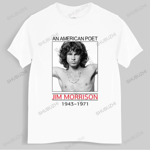 Футболка біла PrintBro Jim Morrison an american poet