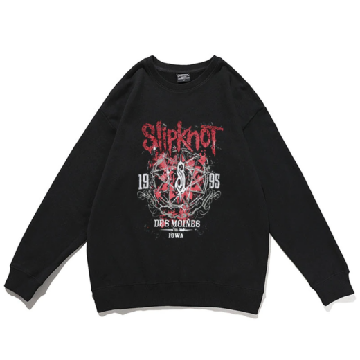 Світшот чорний PrintBro музика Slipknot Hell Tour