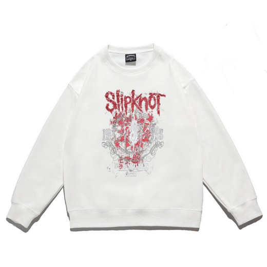 Світшот білий PrintBro музика Slipknot Hell Tour