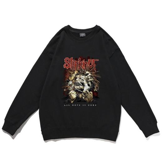 Світшот чорний PrintBro музика Slipknot tour print