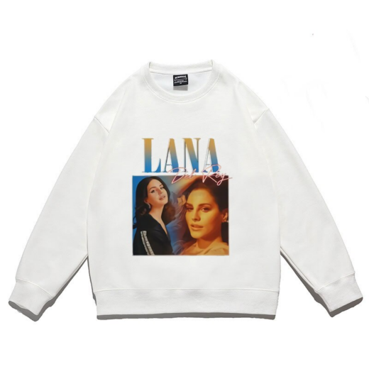 Світшот білий PrintBro музика Lana Del Rey