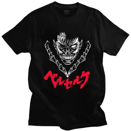 Футболка чорна PrintBro Аніме Berserk Gatsu