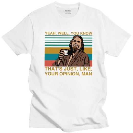 Футболка біла PrintBro фільми ВЕЛИКИЙ ЛЕБОВСКІ