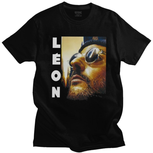 Футболка чорна PrintBro фільми 80s Movie Leon