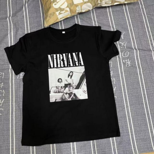 Футболка чорна PrintBro рок NIRVANA white print