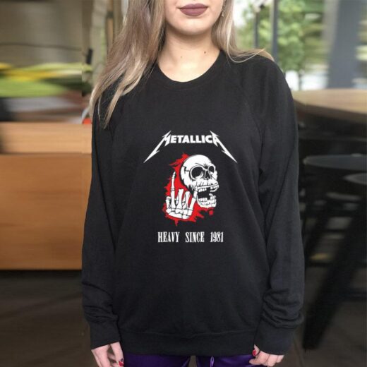 Світшот чорний PrintBro музика рок METALLICA heavy