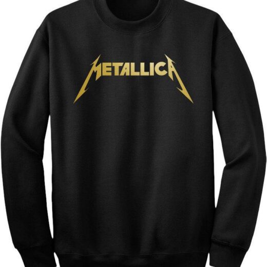 Світшот чорний PrintBro музика рок METALLICA gold