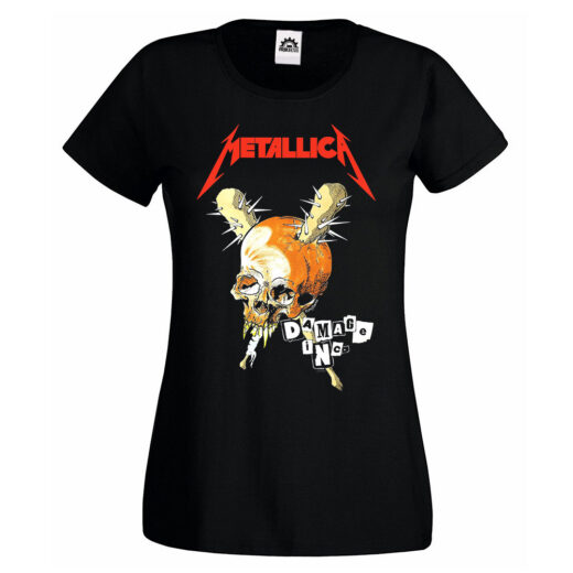 Футболка чорна PrintBro рок METALLICA print hip-hop