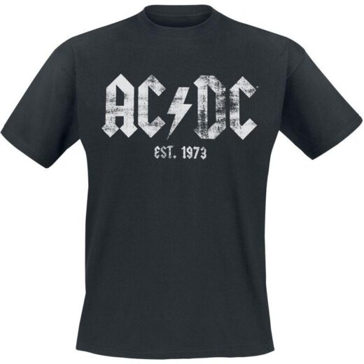 Футболка чорна PrintBro рок AC/DC 1973