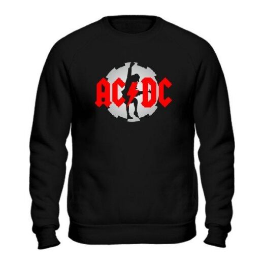 Світшот чорний PrintBro музика рок AC/DC