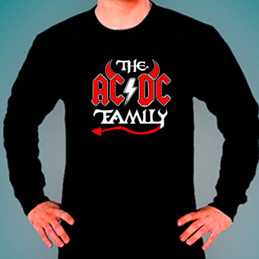 Світшот чорний PrintBro музика рок AC/DC family