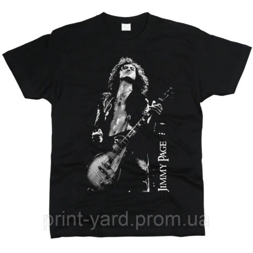 Футболка чорна PrintBro music Jimmy Page