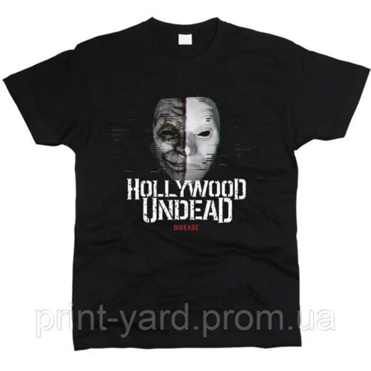 Футболка чорна PrintBro music Hollywood Undead