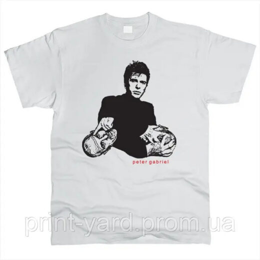 Футболка белая PrintBro music Peter Gabriel three