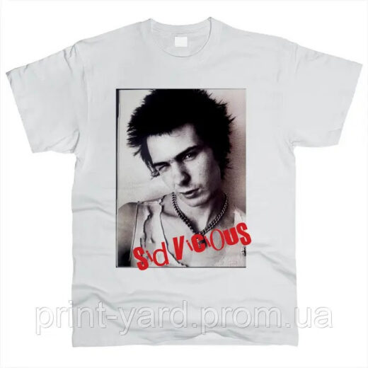 Футболка біла PrintBro music Sid Vicious