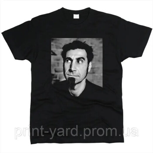 Футболка чорна PrintBro music Serj Tankian