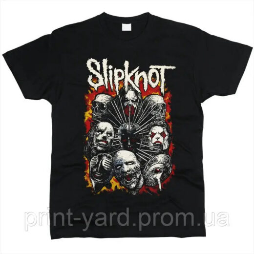 Футболка чорна PrintBro music Slipknot