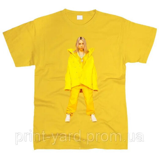 Футболка жовта PrintBro music Billie Eilish