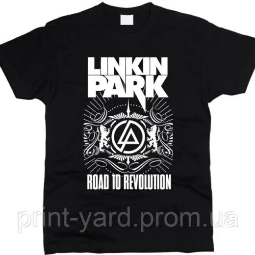 Футболка черная PrintBro music Linkin Park road to revolution