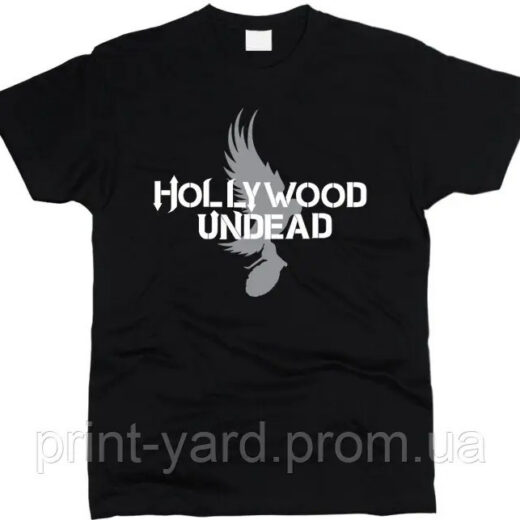 Футболка чорна PrintBro music Hollywood Undead rock style