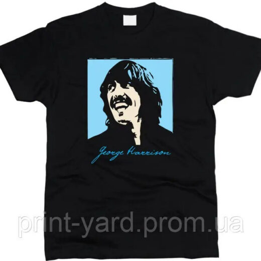 Футболка чорна PrintBro music George Harrison
