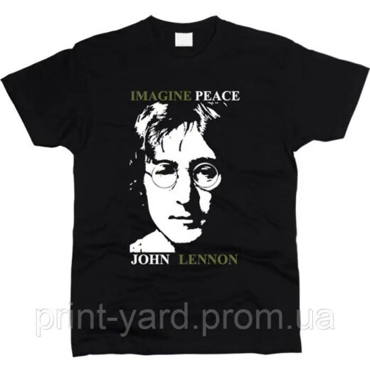 Футболка чорна PrintBro music John Lennon