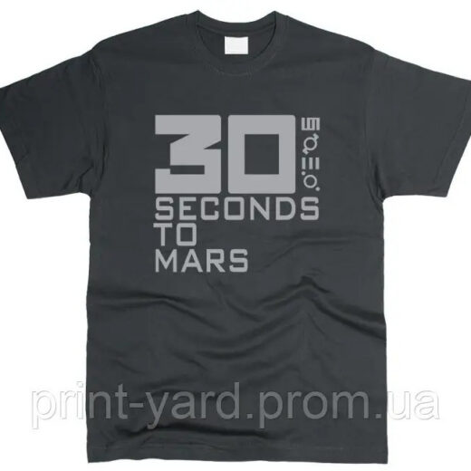 Футболка сіра PrintBro music 30 Seconds To Mars rock