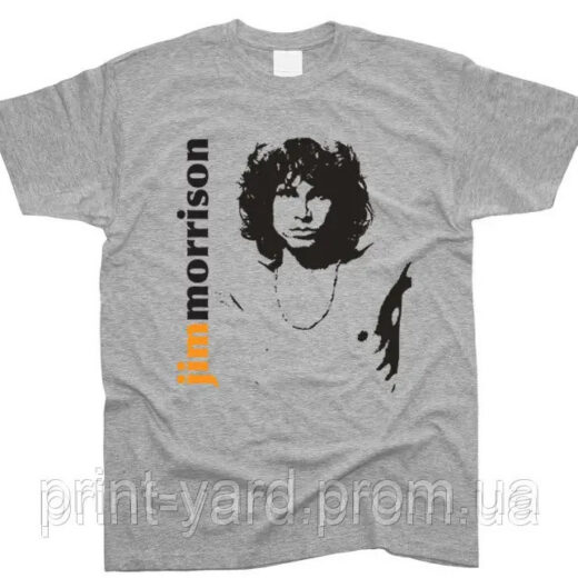 Футболка сіра PrintBro music Jim Morrison rock