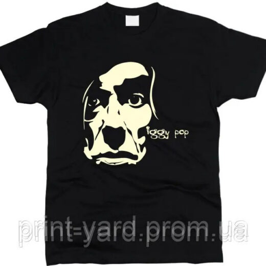 Футболка чорна PrintBro music Iggy Pop rock style