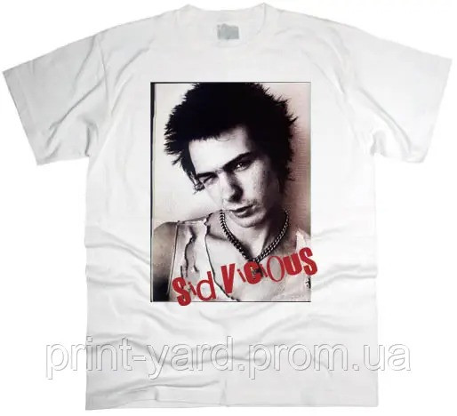 Футболка біла PrintBro music Sid Vicious