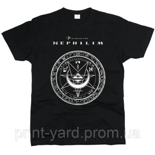 Футболка чорна PrintBro music Fields Of The Nephilim