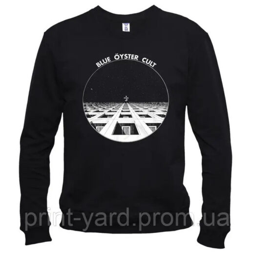 Свитшот черный PrintBro music Blue Oyster Cult