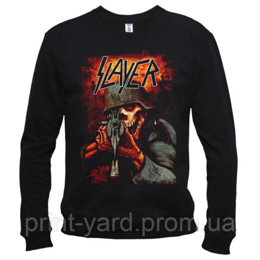 Свитшот черный PrintBro music Slayer style