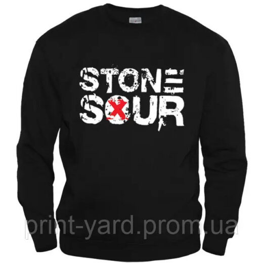 Свитшот черный PrintBro music Stone Sour print