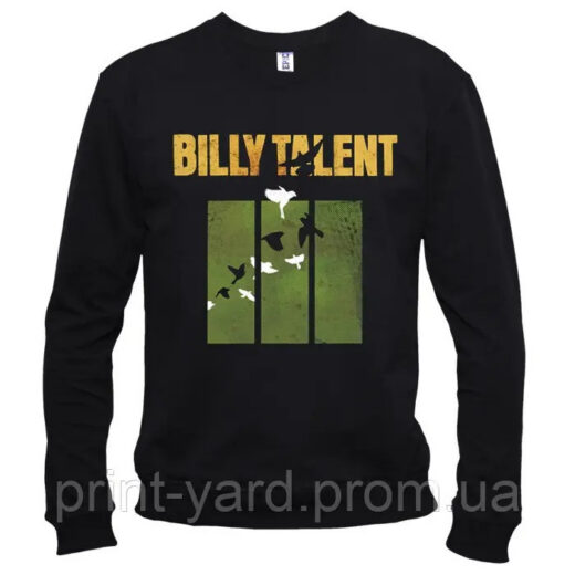 Свитшот черный PrintBro music Billy Talent