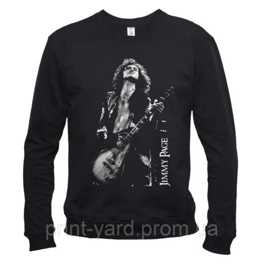Свитшот черный PrintBro music Jimmy Page