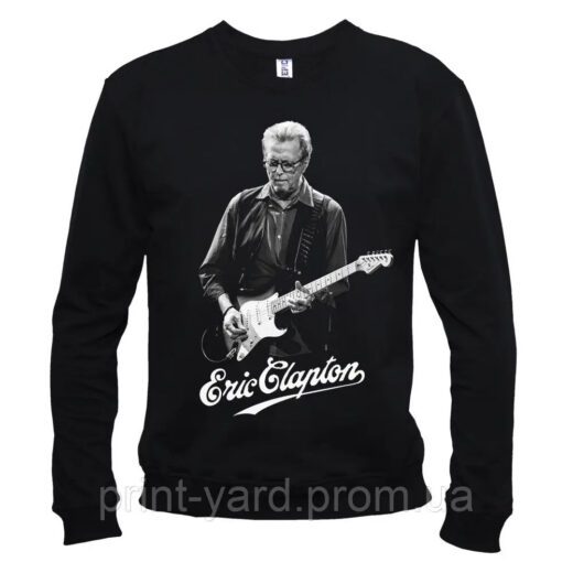 Свитшот черный PrintBro music Eric Clapton