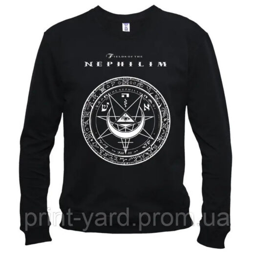 Свитшот черный PrintBro music Fields Of The Nephilim