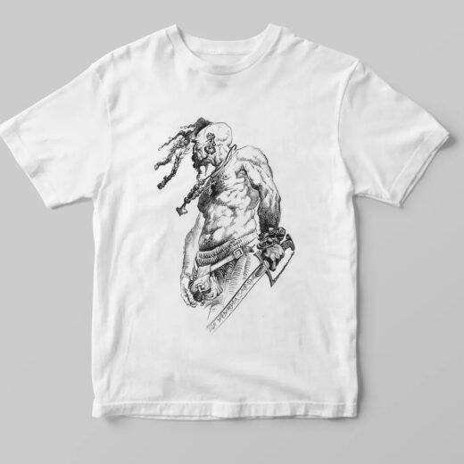 Футболка біла PrintBro патріотична "Козак"