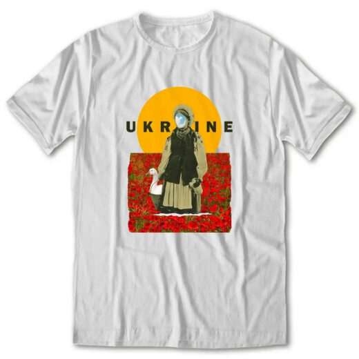 Футболка біла PrintBro патріотична "UKRAINE" patriot print