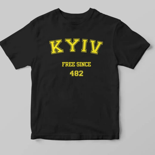 Футболка чорна PrintBro патріотична "Кіїв"