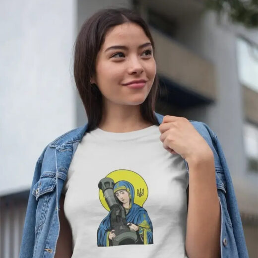 Футболка біла PrintBro патріотична Джавелін