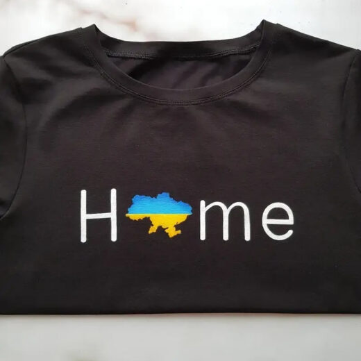 Футболка чорна PrintBro патріотична "Home"