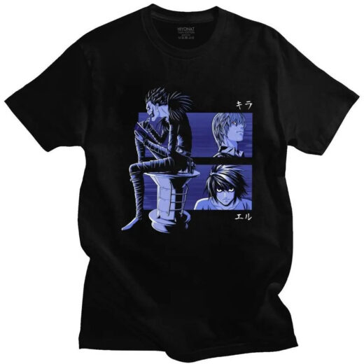 Футболка чорна PrintBro аніме Рюк Death Note