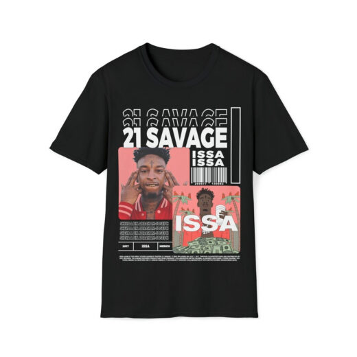 Футболка чорна PrintBro реп 21 SAVAGE ISSA