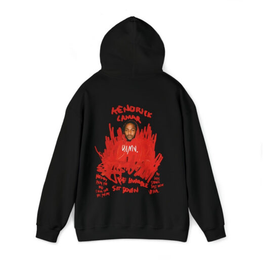 Худи чорний PrintBro рэп Kendrick Lamar Damn Red