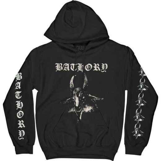 Худи чорний PrintBro рок BATHORY White Goat